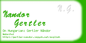 nandor gertler business card